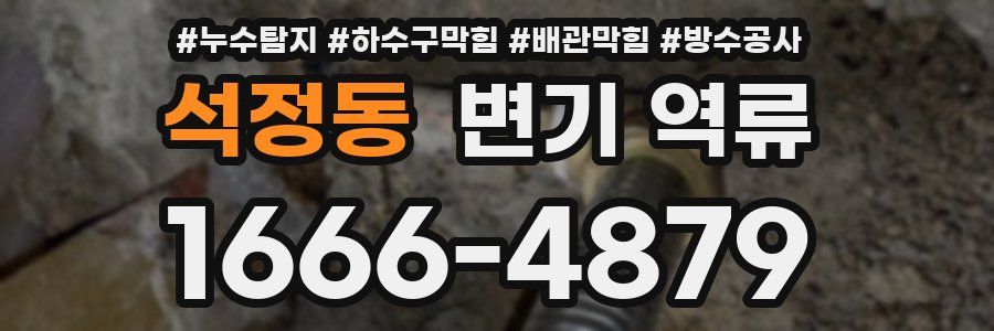 석정동 변기 역류