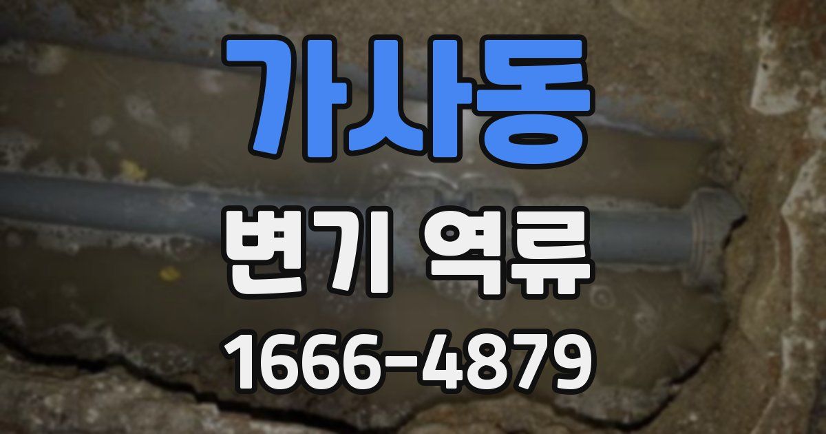가사동 변기 역류
