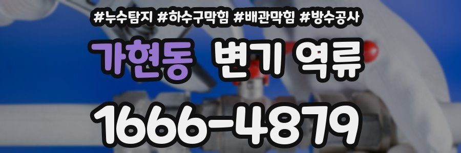 가현동 변기 역류