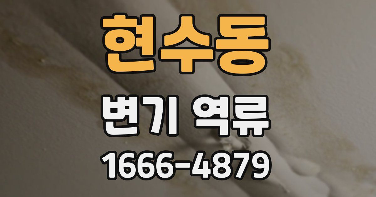 현수동 변기 역류