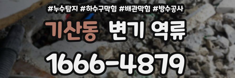 기산동 변기 역류