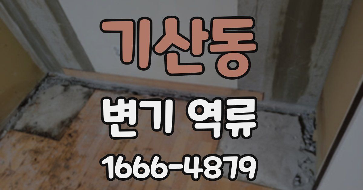 기산동 변기 역류