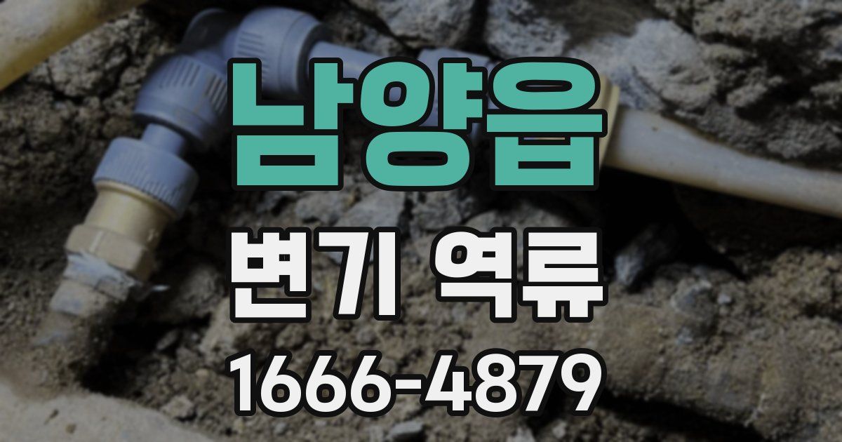 남양읍 변기 역류