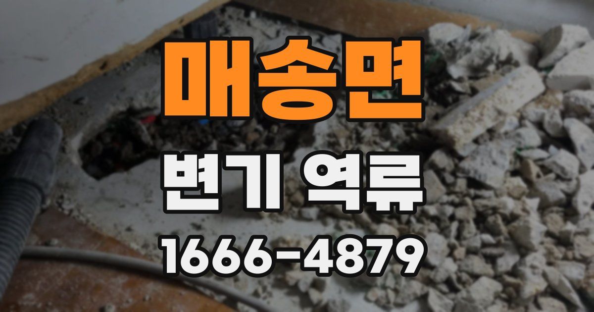 매송면 변기 역류