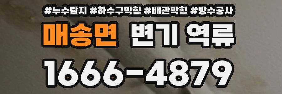 매송면 변기 역류