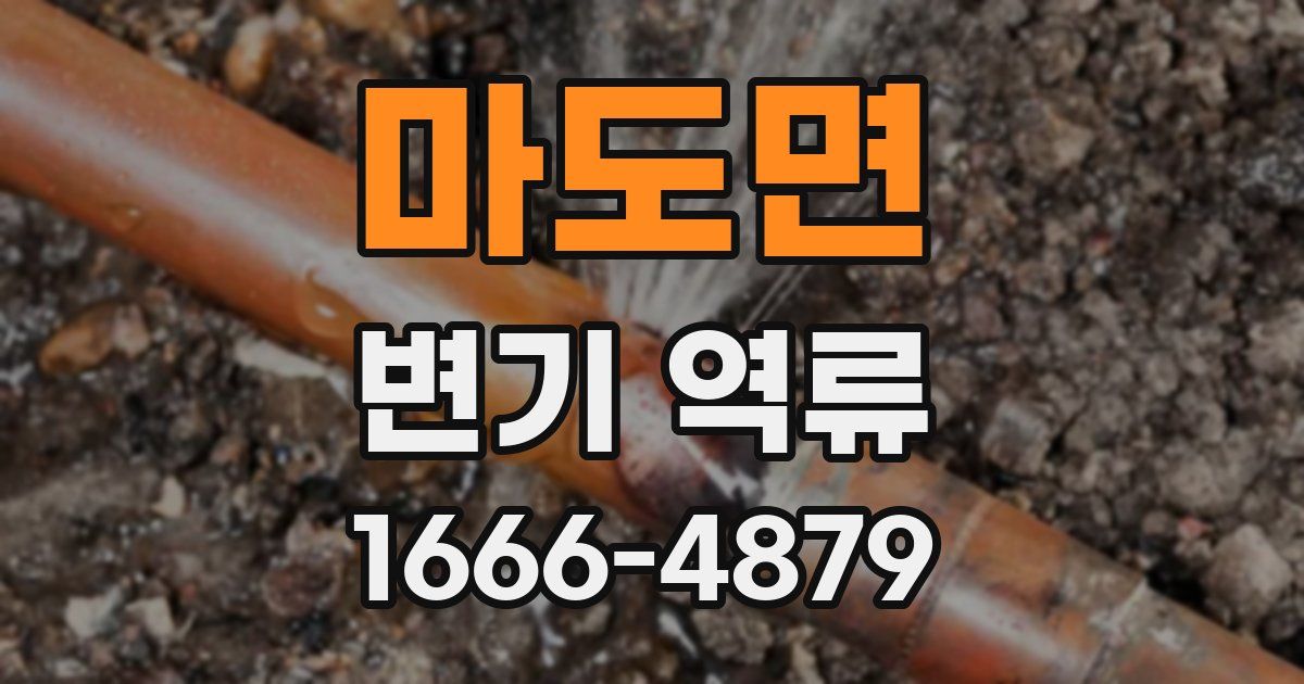 마도면 변기 역류