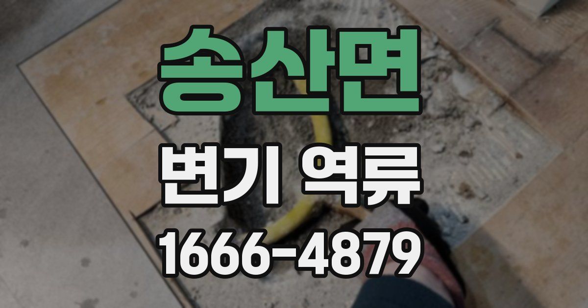송산면 변기 역류