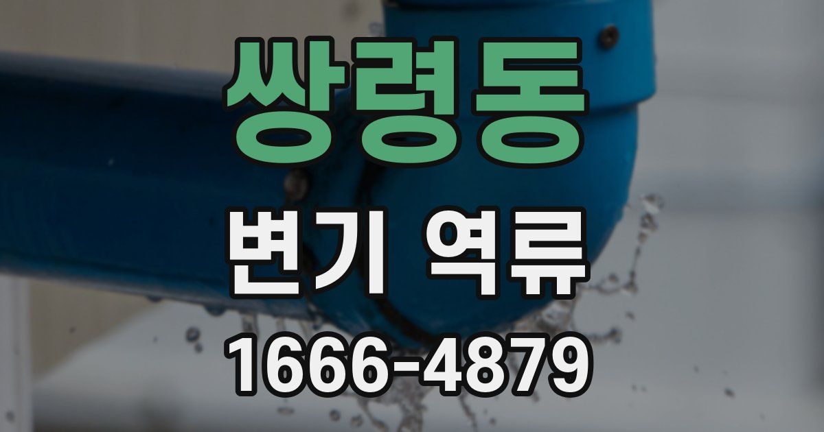 쌍령동 변기 역류