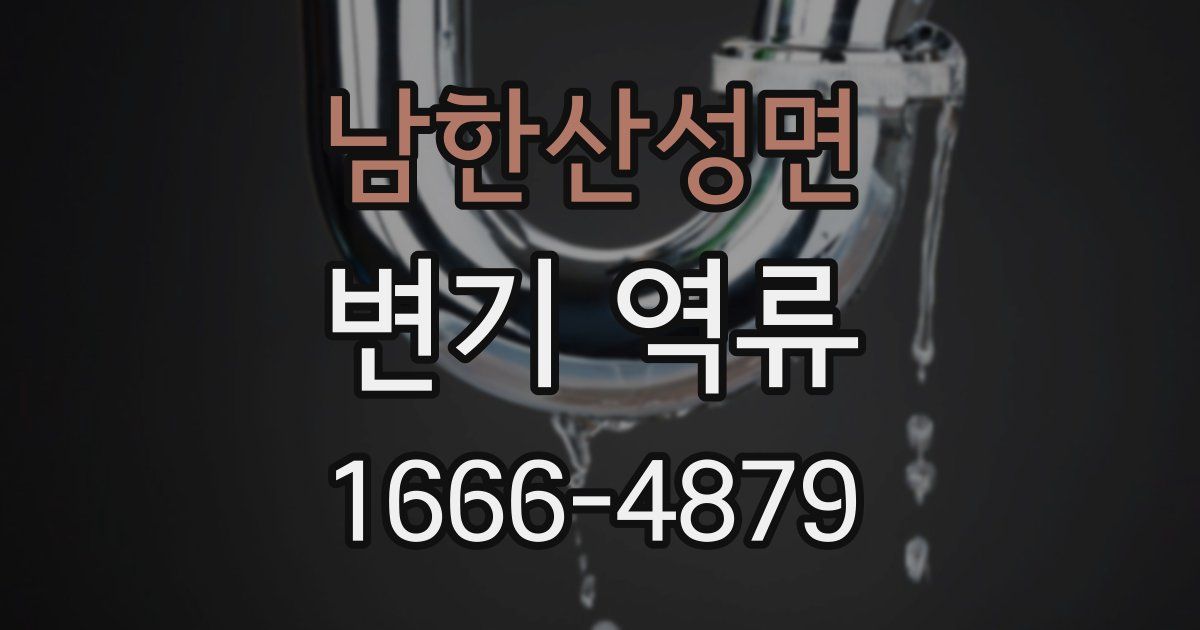 남한산성면 변기 역류