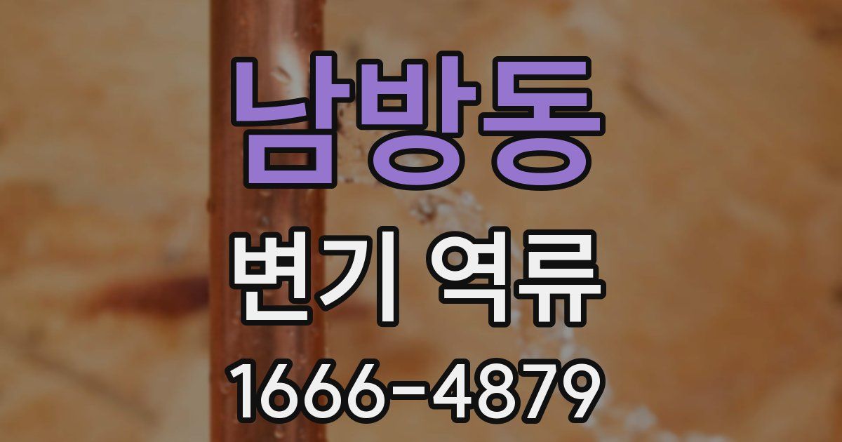 남방동 변기 역류
