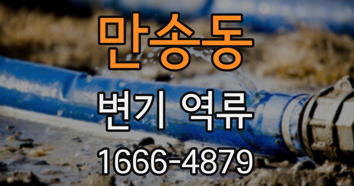 만송동 변기 역류