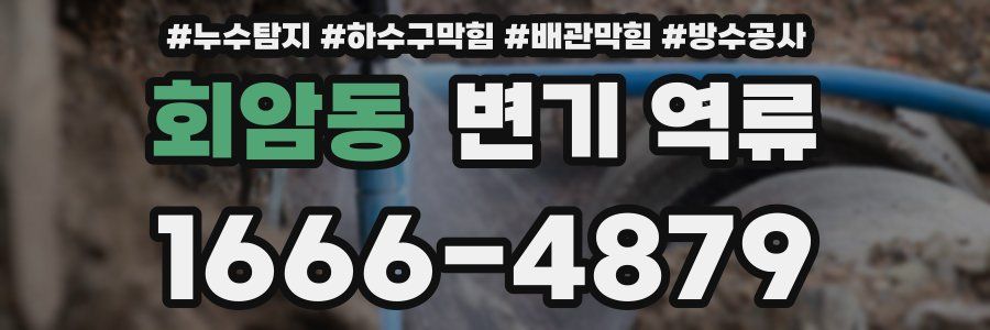 회암동 변기 역류
