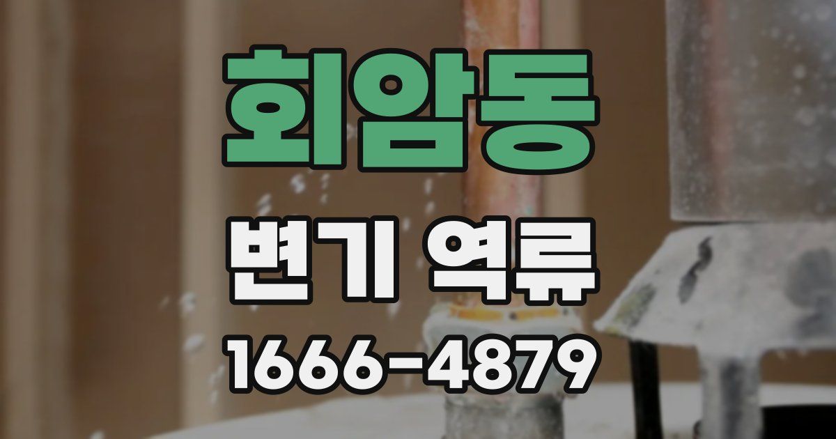 회암동 변기 역류
