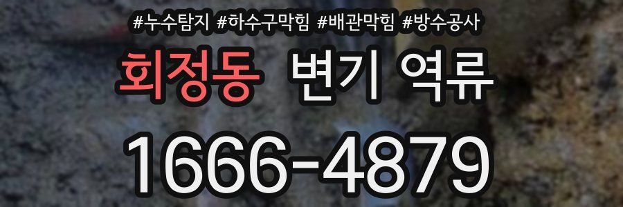 회정동 변기 역류