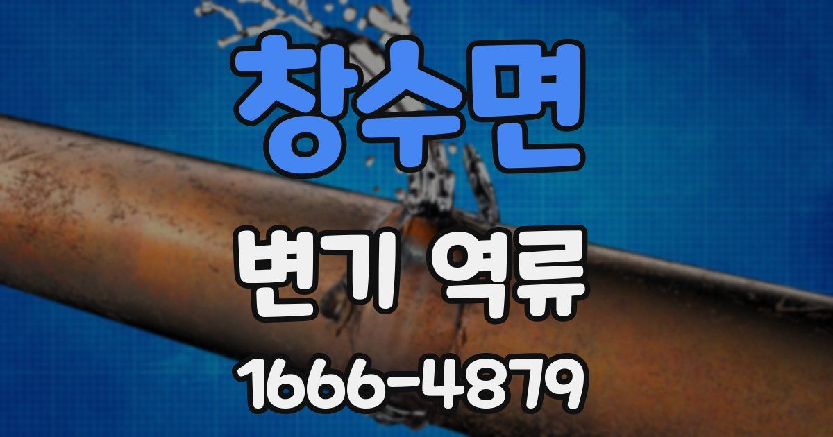 창수면 변기 역류