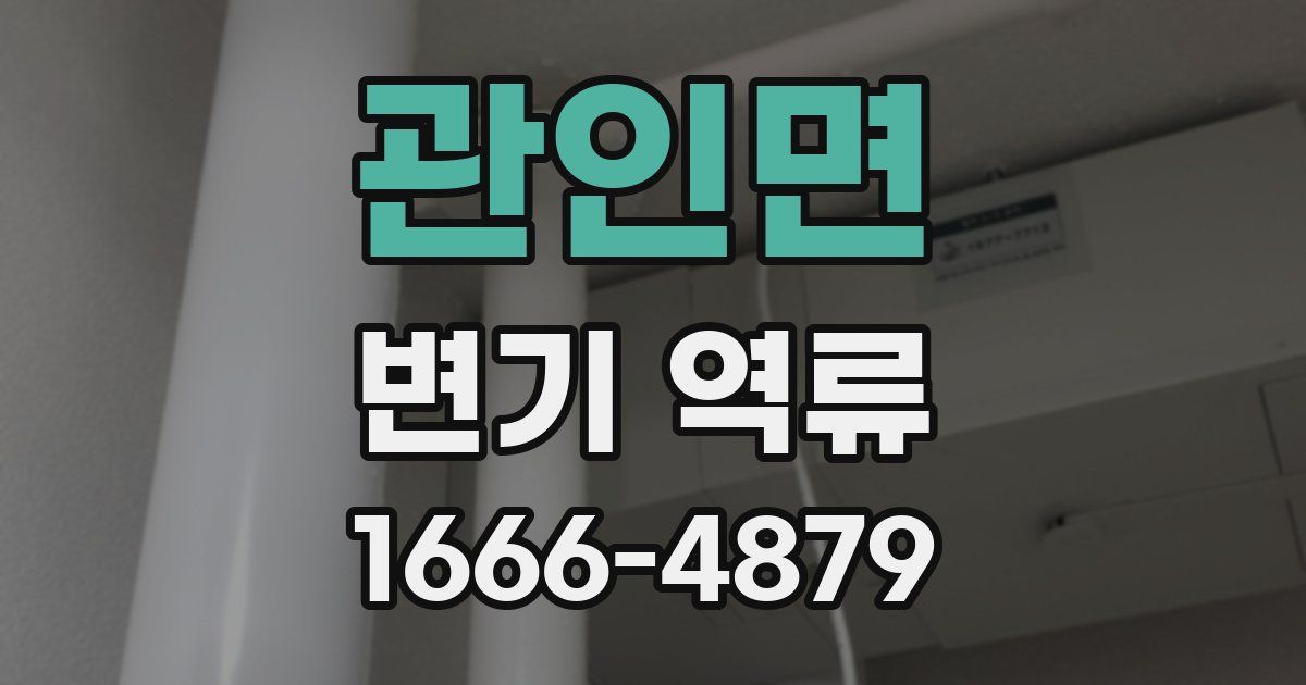 관인면 변기 역류