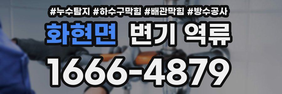 화현면 변기 역류
