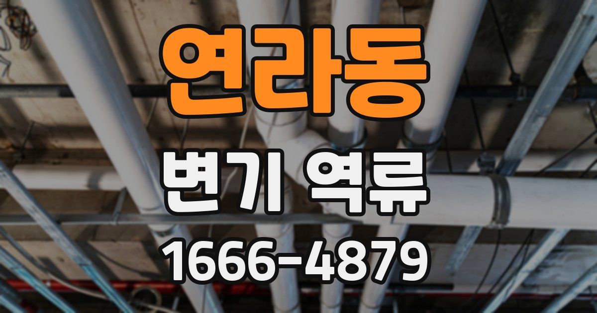 연라동 변기 역류