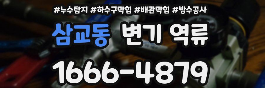 삼교동 변기 역류