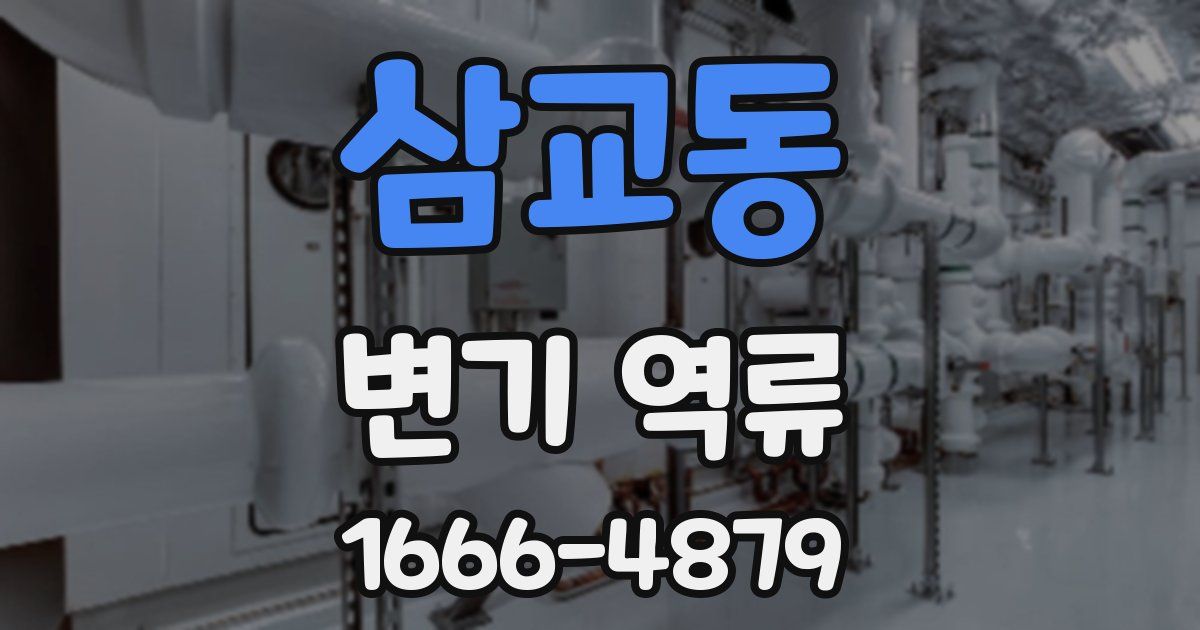 삼교동 변기 역류