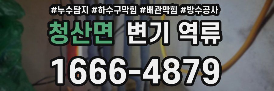 청산면 변기 역류