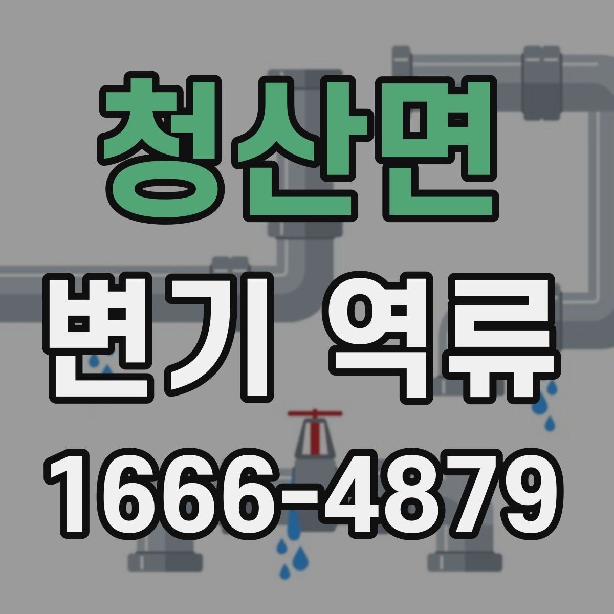 청산면 변기 역류