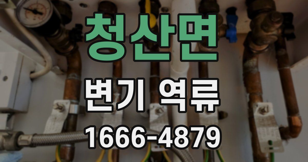 청산면 변기 역류