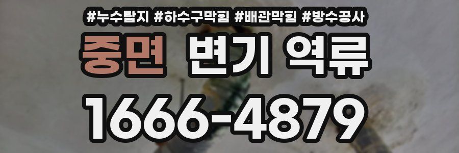 중면 변기 역류