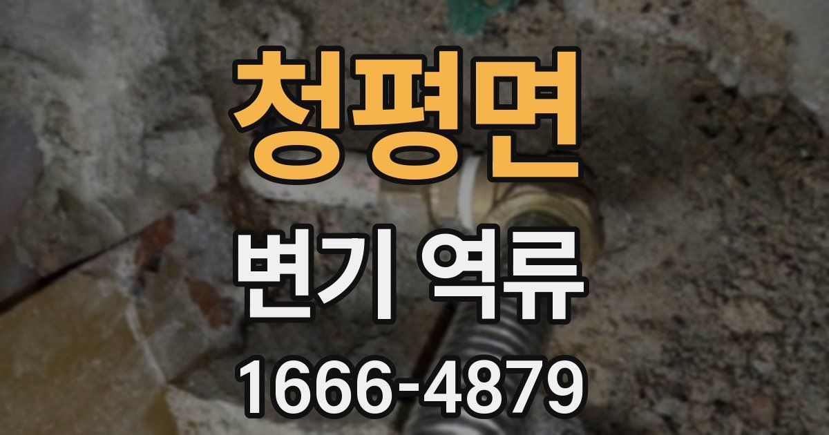 청평면 변기 역류