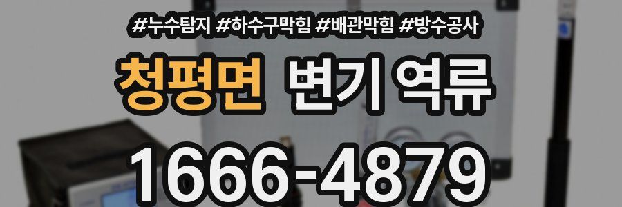 청평면 변기 역류