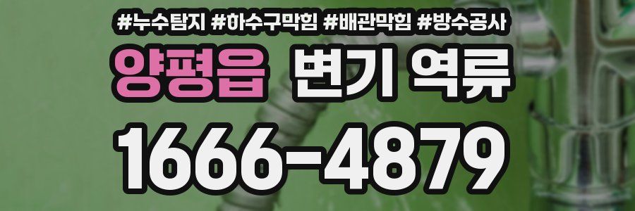양평읍 변기 역류