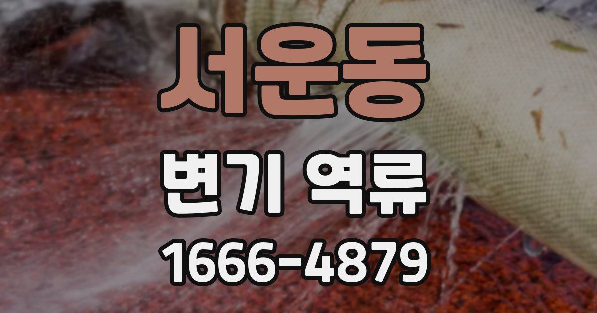 서운동 변기 역류