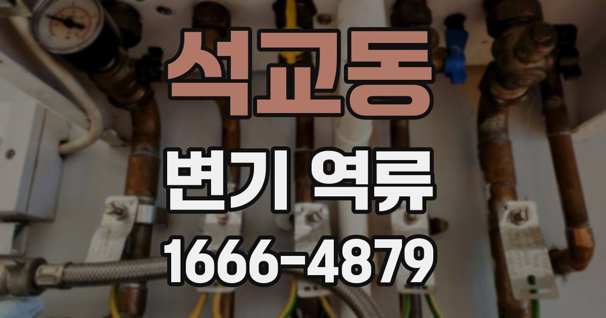 석교동 변기 역류