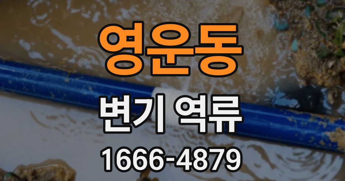 영운동 변기 역류