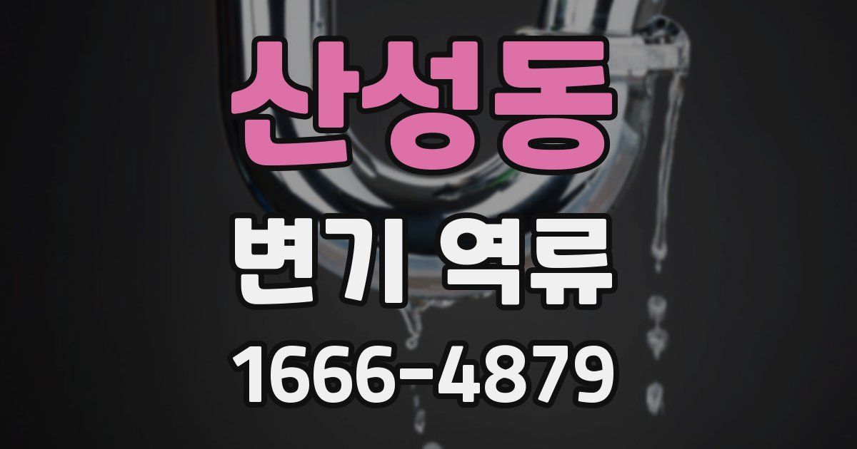 산성동 변기 역류
