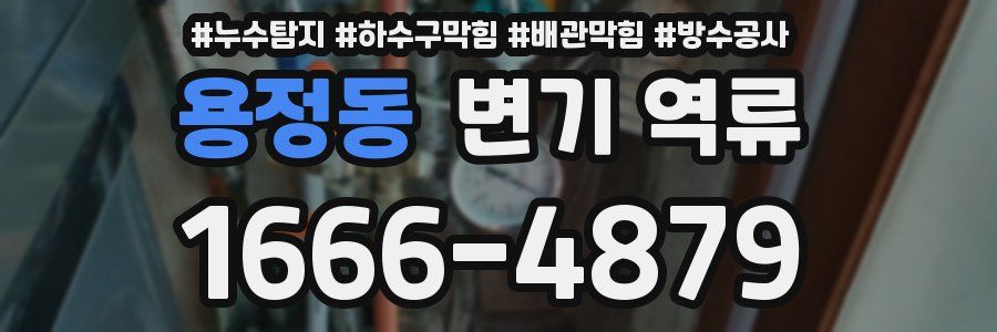 용정동 변기 역류