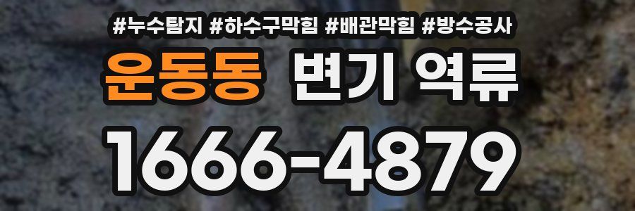 운동동 변기 역류