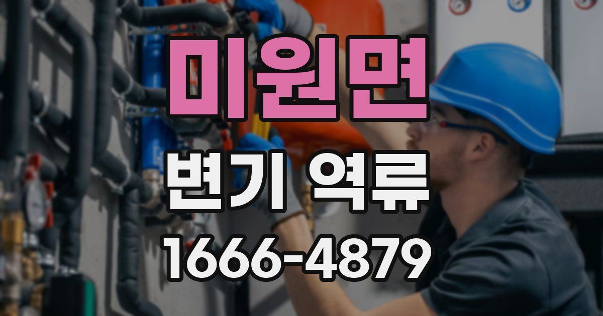 미원면 변기 역류