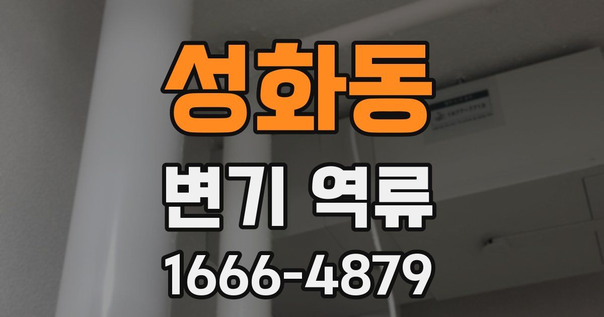성화동 변기 역류