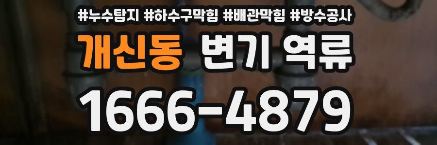 개신동 변기 역류