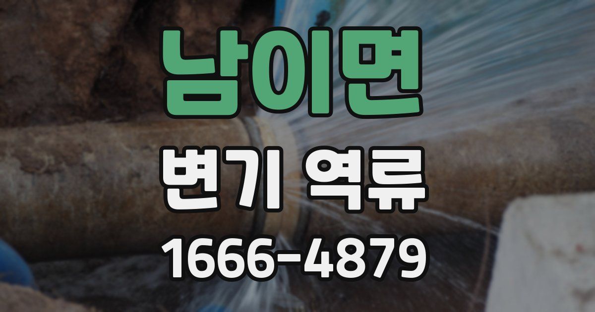 남이면 변기 역류