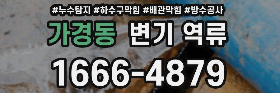 가경동 변기 역류