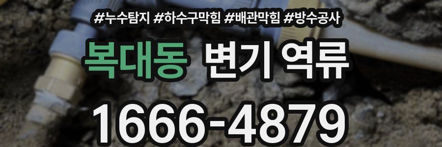 복대동 변기 역류