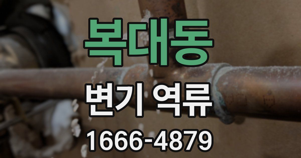 복대동 변기 역류