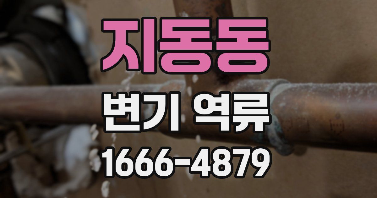 지동동 변기 역류