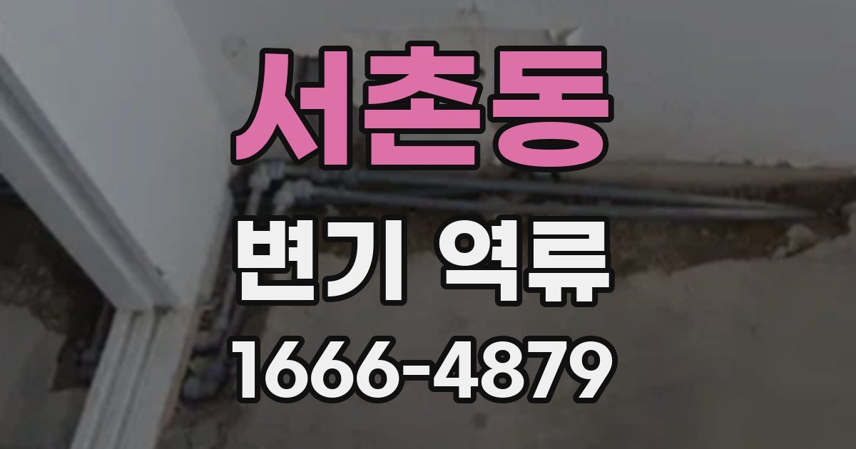 서촌동 변기 역류