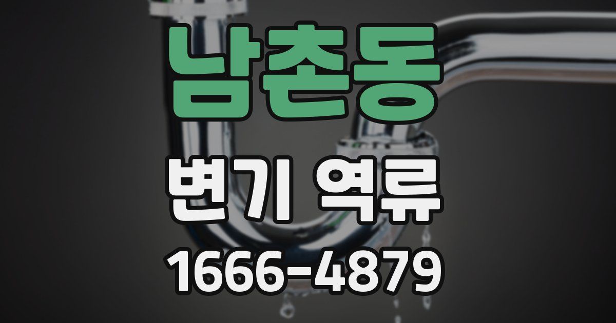 남촌동 변기 역류