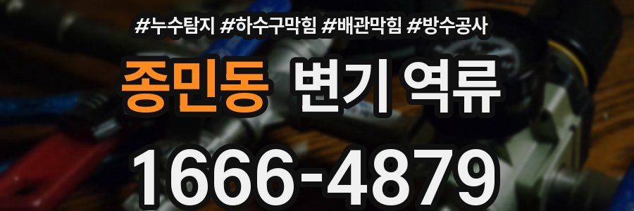 종민동 변기 역류