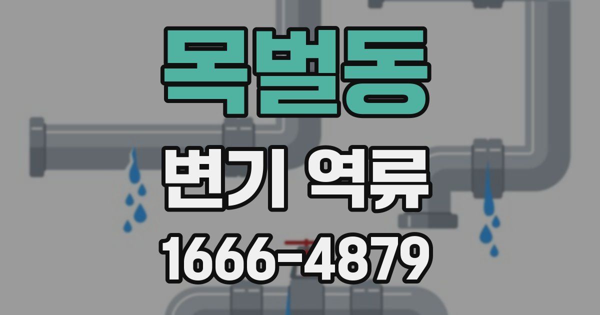 목벌동 변기 역류