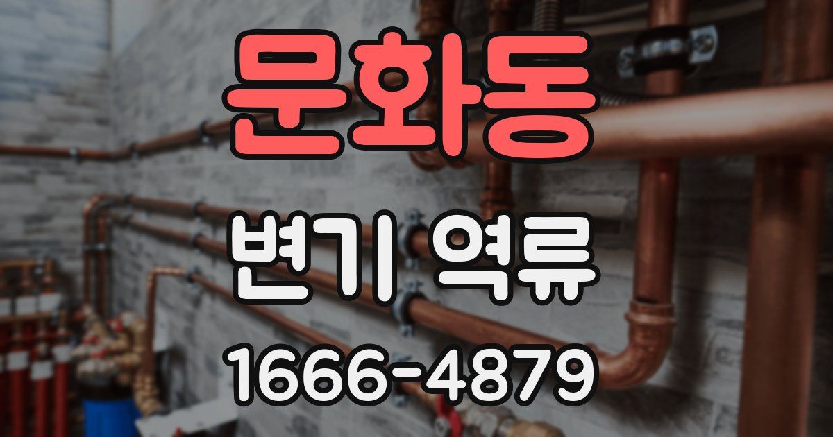 문화동 변기 역류